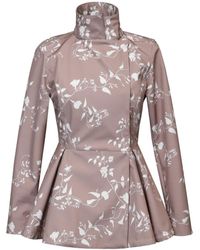 RainSisters - Beige-pink Shade Jacket With Detachable Hood: Rose Blush - Lyst