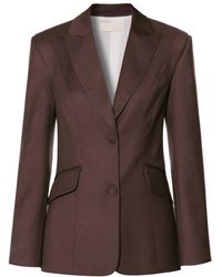 AGGI by HALEWSKI - Polina Stone Single Breasted Blazer - Lyst