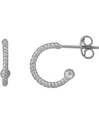 Spero London - Twisted Bead End Sterling Earrings - Lyst