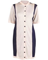 Maison Bogomil - Short Two Colour Dress With Buttons Separated From Each Other By Edging - Lyst