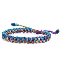 Harbour UK Bracelets - Rainbow Rope Bracelet Waxed Cord & Stainless Steel - Lyst