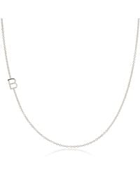 Maya Brenner - 14k Gold Asymmetrical Letter Necklace - White Gold - 16" | - Lyst