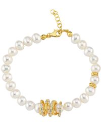 LINYA JEWELLERY - Amour Caged Pearl Bracelet, Wedding Jewelry - Lyst