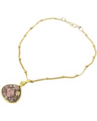 Harfi - Tourmaline October Birthstone Plated Bracelet - Lyst