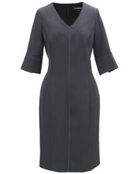 Smart and Joy - Short Dress With Contrasted Stitching - Lyst
