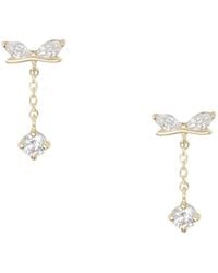 Becket + Quill - Bow Chain Stud Earrings - Lyst