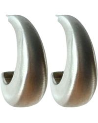 LINYA JEWELLERY - Bony Domed Hoop Earrings - Lyst