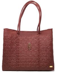 Lolas Bag - Burgundy Travel Tote With Clutch - Lyst