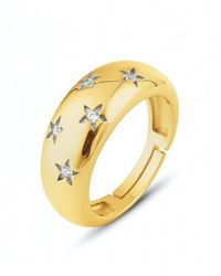 Spero London - Celestial Star Sterling Dome Ring With Stones - Lyst