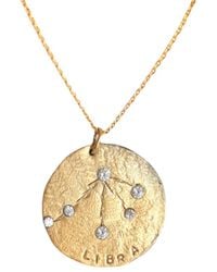 Lily Flo Jewellery - Libra Solid & Diamond Pendant Necklace - Lyst
