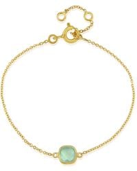 Auree - Brooklyn Aqua Chacledony & Gold Vermeil Bracelet - Lyst