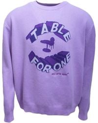While We're Awake - Lilac Knit Crewneck - Lyst