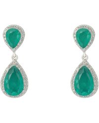 LÁTELITA London - Odette Teardrop Colombian Emerald Earrings Silver - Lyst