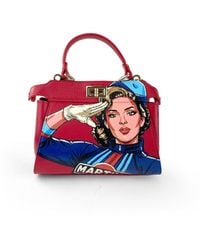 Maison Rubaiyat - Agnes Small Hand-Painted Leather Top Handle Bag – Martini Girl - Lyst