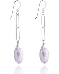 N'damus London - Nacre & Ivory Baroque Pearl Drop Earrings - Lyst