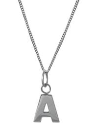Edge Only - Letter Pendant A Initial Necklace Sterling - Lyst