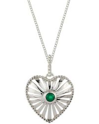 Charlotte's Web Jewellery - Heart Rays Silver Pendant Necklace - Lyst