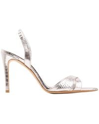 Ginissima - Thea Crocodile Effect Leather Sandals - Lyst