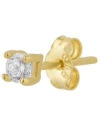 Spero London - Fine 3Mm Diamond Single Stud Earring 14Ct Solid - Lyst