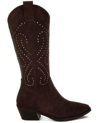 Rag & Co - Lariat Studs Embellished Cowboy Boots - Lyst