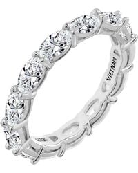 Diamonbliss - Embellished With Swarovski Plated Oval Cut Eternity Ring, Three And Half Carats - Lyst