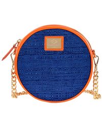 Henry Daniel Roma - Turandot Blu Raffia And Leather - Lyst