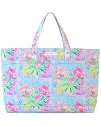 Evelyn & Kate - Peony Quilted Zipper Tote - Lyst