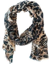 Circular Path - Neutrals Animal Print Scarf - Lyst