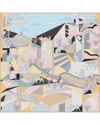 Jessie Zhao New York - Double Sided Silk Scarf Of Jungle Puzzle - Lyst