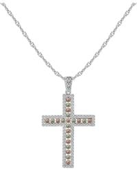 Arte Madrid - Cruz Timeless Mosaic Cross Pendant Necklace - Lyst