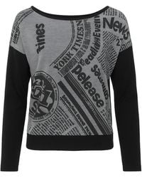 Conquista - Print & Sheer Low Back Top - Lyst