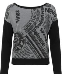 Conquista - Print & Sheer Low Back Top - Lyst
