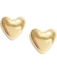 The Gala - Gilded Heart Stud Earrings - Lyst