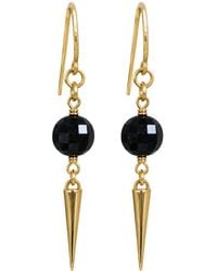 Rachel Nathan - Classic Hook Tourmaline Coin Earring - Lyst