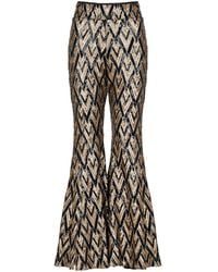 Vazaf - Neutrals Sequin Flared Pants - Lyst