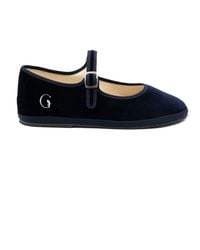 Gondolina Shoes - Torcello Mary Jane Ocean Velvet - Lyst