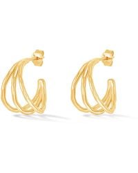 Dower & Hall - Small Triple Row Waterfall Hoops - Lyst