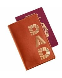 VIDA VIDA - Tan Leather Passport Cover With Dad - Lyst