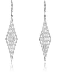 Genevive Jewelry - Sterling With Clear Cubic Zirconia Accent Drop Earrings - Lyst