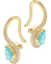 Arte Madrid - Sierra Pavé Contour Climber Earrings - Lyst