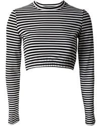 2KStyle - Simone Striped Cropped Top - Lyst