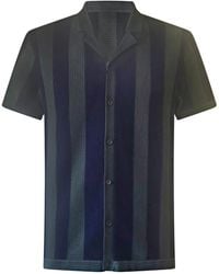 Vustra - Eclipse Stripe Flatknit Camp Shirt - Lyst