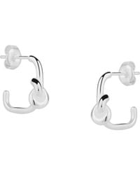 Spero London - Semi Hoop Knot Sterling Earrings - Lyst