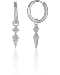 Spero London - Sterling Rhombus Drop Earring - Lyst