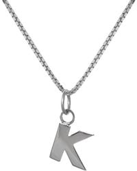 Edge Only - Letter Pendant "K" Initial Necklace Sterling - Lyst