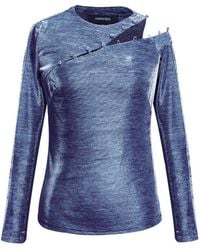 Smart and Joy - Asymmetric One Off-Shoulder Shiny Top - Lyst