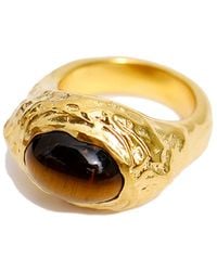 Krush - Olani Tiger's Eye Chunky Molten Ring - Lyst