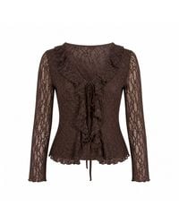 Yumi' - Ruffle Lace Top - Lyst