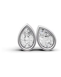 SEREIA OFFICIAL - 14K Studs 0.5 Carat Earrings Pear Bezel Solitaire - Lyst