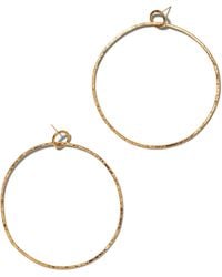 Jaredjamin - Ellen Large Textured Hoop Post Earrings - Lyst